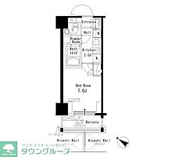 ParkAxis板橋本町弐番館 1Kの間取図画像