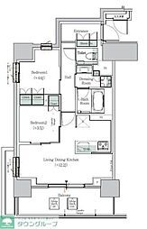 ONE ROOF RESIDENCE NISHINIPPORI 2LDKの間取図画像