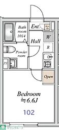板橋区相生町マンション 1Kの間取図画像