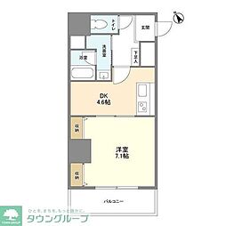 オーキッドレジデンス板橋 1DKの間取図画像