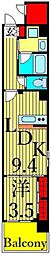 D’s VARIE三ノ輪レジデンス 7階1LDKの間取り