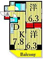 Papillon4階14.4万円