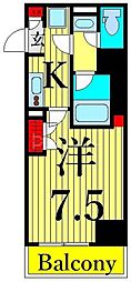 DIPS上野NORTH 11階1Kの間取り