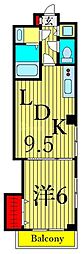 ブランノワール 3階1LDKの間取り