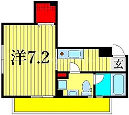 メゾンドフルール 3階1Kの間取り