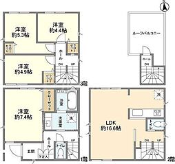 Kolet扇大橋 3階4LDKの間取り