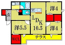 Kalanchoe 3LDKの間取図画像