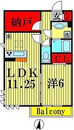 クレールドルネ 1SLDKの間取図画像