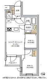 リビオメゾン湯島 2LDKの間取図画像