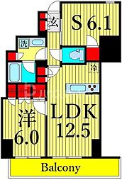 ステイシス町屋 1SLDKの間取図画像