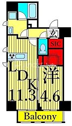 COMFORIA台東根岸 1LDKの間取図画像