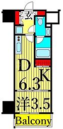 PARKAXIS入谷 1DKの間取図画像