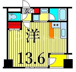カスタリア北上野 ワンルームの間取図画像