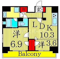 TSResidence北上野 2LDKの間取図画像