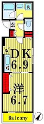 アールシティー 1DKの間取図画像