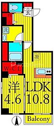 イーストランド日本提 1LDKの間取図画像
