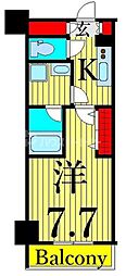 Genovia南千住4skygarden 1Kの間取図画像