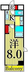 GRANPASEO田端D 1Kの間取図画像
