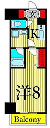 Genovia南千住4skygarden 1Kの間取図画像