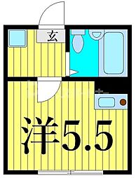 コンフォルト日暮里 1Kの間取図画像