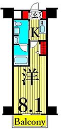 ジェノヴィア三ノ輪2スカイガーデン 1Kの間取図画像