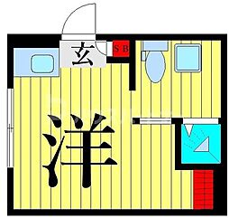 nibi ワンルームの間取図画像