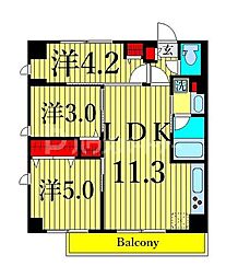 ドゥーエ南千住 3LDKの間取図画像