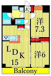 サンクレール荒川ブランガーデン 1SLDKの間取図画像