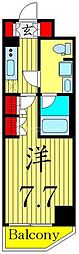 ジェノヴィア南千住6スカイガーデン 1Kの間取図画像