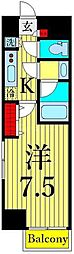 MAKESDESIGN町屋 1Kの間取図画像