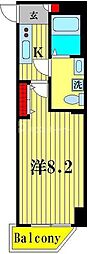 セナリオフォルム綾瀬 1Kの間取図画像