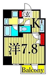 パークウェル三ノ輪駅前 1Kの間取図画像