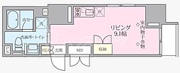 V-styleIRIYA ワンルームの間取図画像