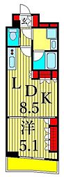 パレステージ町屋参番館 1LDKの間取図画像