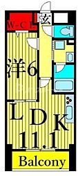 福信館 1LDKの間取図画像