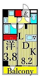 dips西日暮里 1LDKの間取図画像