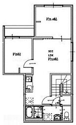 OPEN RISE 町屋 I 2LDKの間取図画像