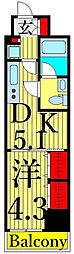 S-Residence尾久azure 1DKの間取図画像