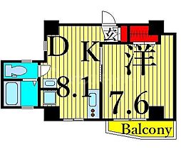 TheTokyoNorthレジデンス 1LDKの間取図画像