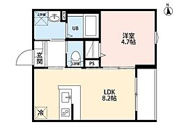 robot home 舎人公園II 1LDKの間取図画像
