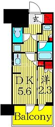 ONE ROOF RESIDENCE NISHINIPPORI 1DKの間取図画像