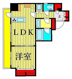 THERESIDENCEOFTOKYOH20WESTTOWER 1LDKの間取図画像
