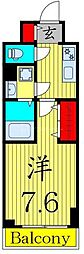 スアヴィス谷在家 1Kの間取図画像