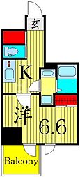 TSResidence北上野 1Kの間取図画像