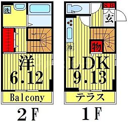 さくら郷 1LDKの間取図画像