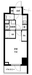 アーバンパーク扇大橋 1Kの間取図画像