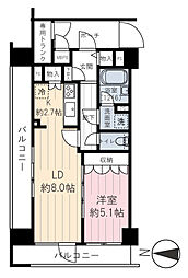 デュオスカーラ新宿 1LDKの間取図画像