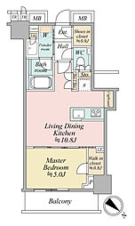 MIDTOWERGRAND 1LDKの間取図画像