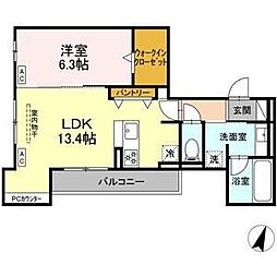 間取図画像 1LDK