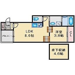 ハーモニーテラス愛知町5 1SLDKの間取図画像